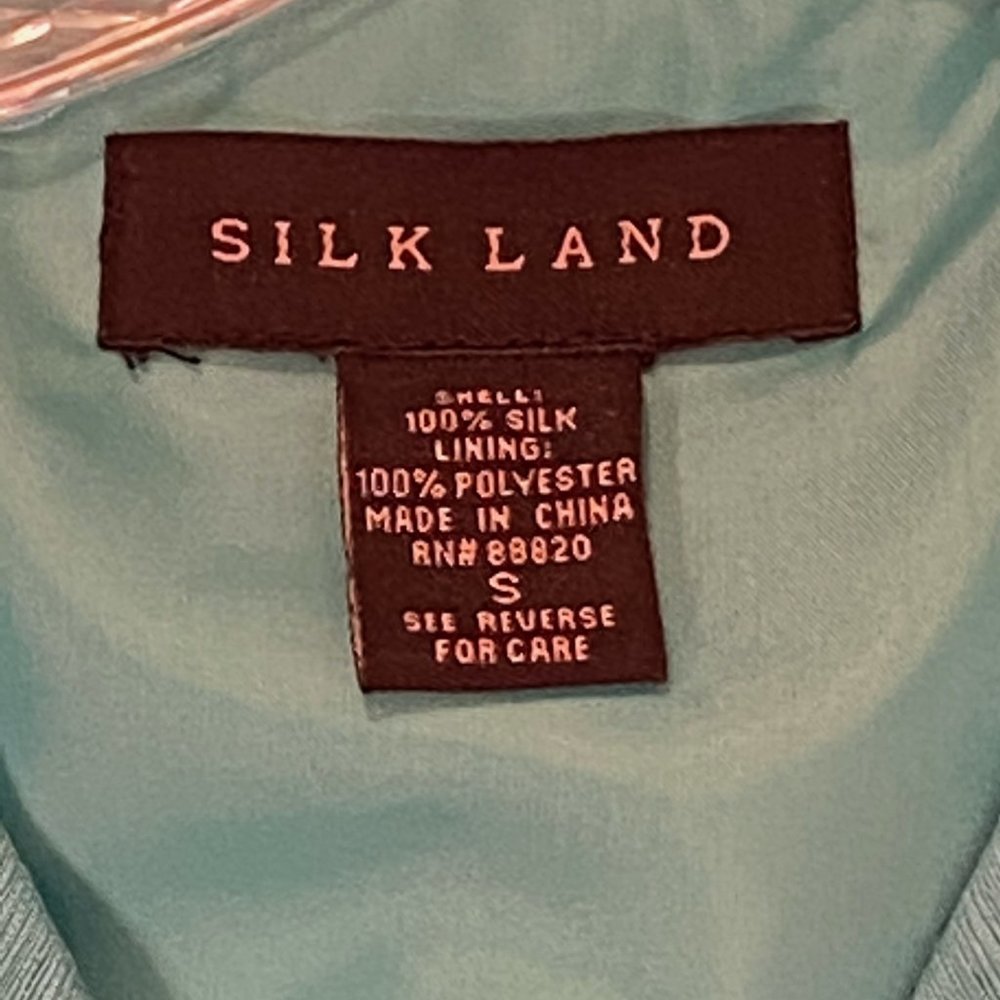 Teal Ladies Blazer -- 100% Silk - Picture 10 of 16